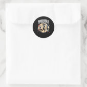 Sticker Rond Ghouls veut juste s'amuser automne & basique (Sac)