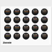Sticker Rond Ghouls veut juste s'amuser Automne esthétique (Feuille)