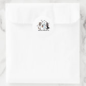 Sticker Rond Ghouls veut juste s'amuser - Danser Squelette Spoo (Sac)