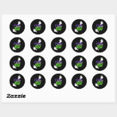 Sticker Rond Ghouls veut juste s'amuser drôle automne (Feuille)