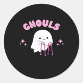 Sticker Rond Ghouls veut juste s'amuser Funny & Sloth (Devant)