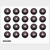 Sticker Rond Ghouls veut juste s'amuser (Hallowee de style occi (Feuille)