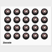 Sticker Rond Ghouls veut juste s'amuser (Hallowee de style occi (Feuille)