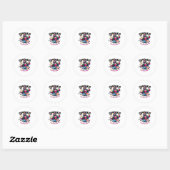 Sticker Rond Ghouls veut juste s'amuser Halloween Vibes (Feuille)