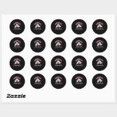 Sticker Rond Ghouls veut juste s'amuser Retro Halloween Party C (Feuille)