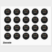 Sticker Rond Ghouls veut juste s'amuser style Halloween (Feuille)