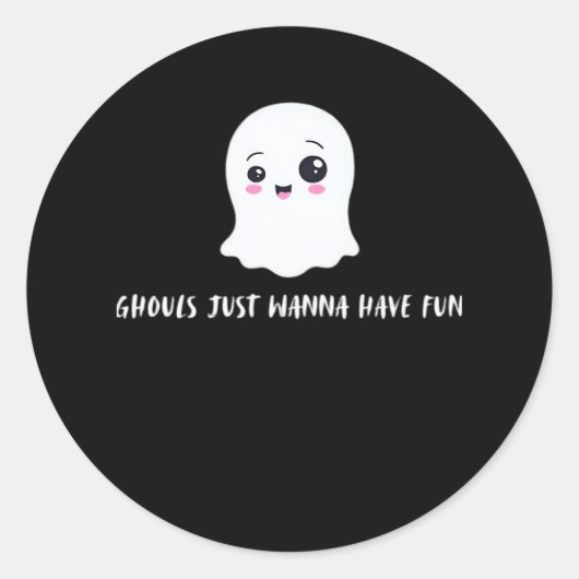 Sticker Rond Ghouls Veux Juste Avoir Un Amusant Boo-tiful Autom (Devant)