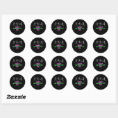 Sticker Rond Ghouls Veux Juste S'Amuser Paresseuse Paresseuse (Feuille)