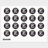 Sticker Rond Ghouls Veux Juste S'Amuser Paresseuse Paresseuse (Feuille)