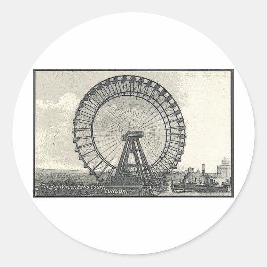 Sticker Rond Giant Ferris Wheel LONDON (Devant)