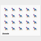 Sticker Rond Giant Schnauzer 01-2 (Feuille)