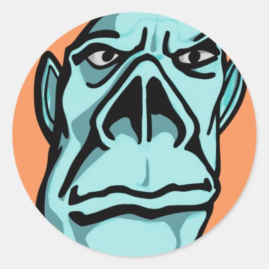 Sticker Rond Giant Turquoise (Devant)