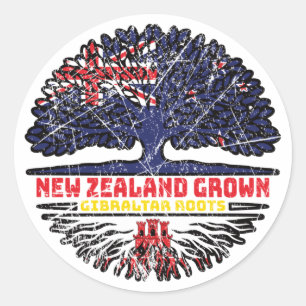 Sticker Rond Gibraltar Gibraltar Gibraltar New Zealander