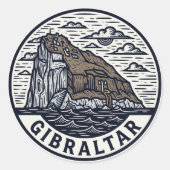 Sticker Rond Gibraltar Travel (Devant)