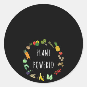 Sticker Rond Gif végétarien végétarien plante