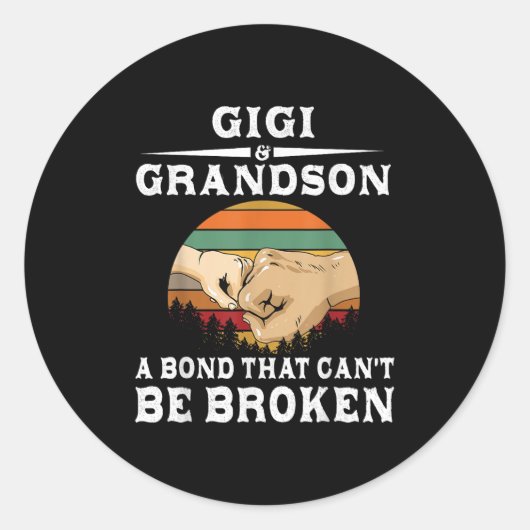 Sticker Rond Gigi et Grandson une obligation qui ne peut pas êt (Devant)