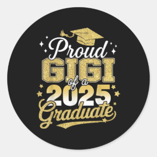Sticker Rond Gigi fière d'un Cl de la promotion 2025 Senior Dip