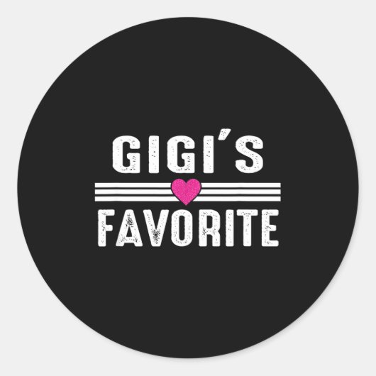 Sticker Rond Gigi's Favorite  (Devant)