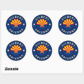 Sticker Rond Gilbert Arizona (Feuille)