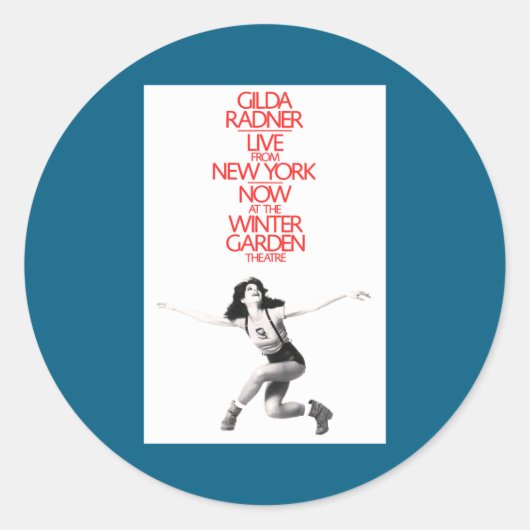 Sticker Rond Gilda Radner Live From New York _1  (Devant)