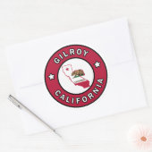 Sticker Rond Gilroy Californie (Enveloppe)
