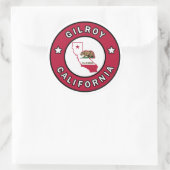 Sticker Rond Gilroy Californie (Sac)