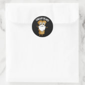 Sticker Rond Ginger Beard Funny Pain d'épice Alimentation Pun D (Sac)