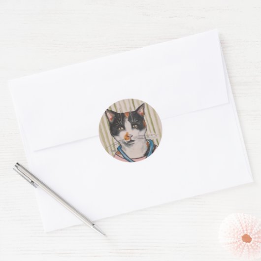 Sticker Rond Ginger Cat (Enveloppe)