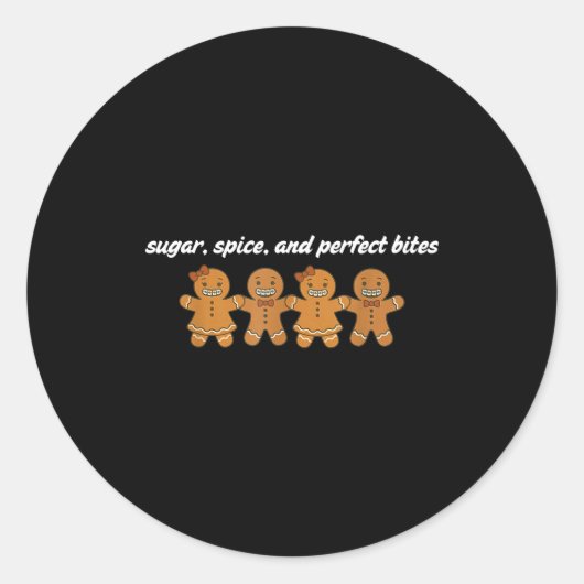 Sticker Rond Gingerbread Dental Christmas Ortho Squad Orthodont (Devant)