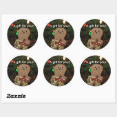 Sticker Rond Gingerbread Homme cadeau pour vous (Feuille)