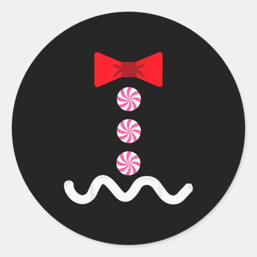 Sticker Rond Gingerbread Man Christmas Costume Cookie Baking  (Devant)