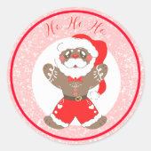 Sticker Rond Gingerbread Santa (Devant)