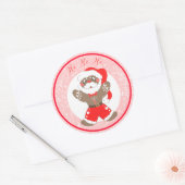Sticker Rond Gingerbread Santa (Enveloppe)