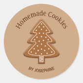 Sticker Rond Gingerpain Forme d'arbre Cookie - Cookies faits ma (Devant)