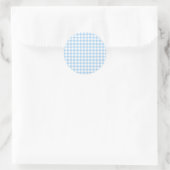 Sticker Rond Gingham Classique Bleu Bébé (Sac)