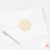 Sticker Rond Gingham Classique Printemps | Beurre Crème (Enveloppe)