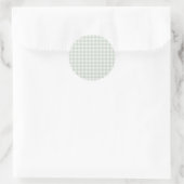 Sticker Rond Gingham Classique Printemps | Sauge Émoussée (Sac)