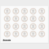 Sticker Rond Gingham Crochet  (Feuille)