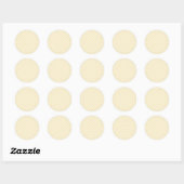 Sticker Rond Gingham Rétro Printemps | Crème Beurre (Feuille)