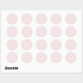 Sticker Rond Gingham Rétro Printemps | Douce Rose (Feuille)