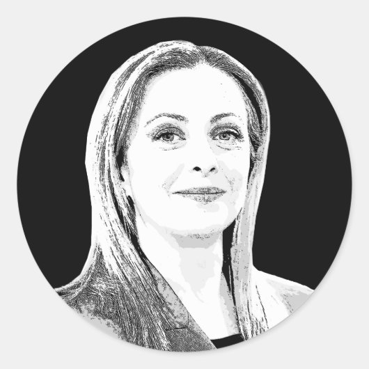 Sticker Rond Giorgia Meloni (Devant)