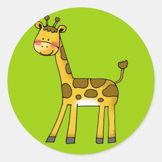 Sticker Rond girafe (Devant)