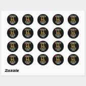 Sticker Rond Girafe Autisme Voir le Monde sous un Angle Différe (Feuille)