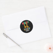 Sticker Rond Girafe Autisme Voir le Monde sous un Angle Différe (Enveloppe)