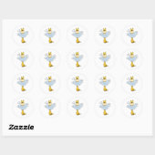 Sticker Rond Girafe aux nuages (Feuille)