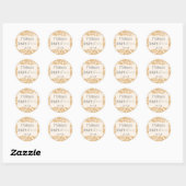 Sticker Rond Girafe Bébé Garçon Brun (Feuille)