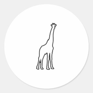 Sticker Rond Girafe blanche