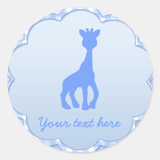 Sticker Rond girafe bleue (Devant)