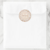Sticker Rond Girafe Brown classique Imprimer Monogramme et nom (Sac)
