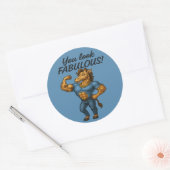 Sticker Rond Girafe de Beefcake - Fabuleux et Flexé (Enveloppe)